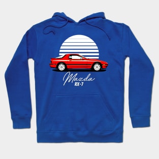 Mazda RX-7 / Retro 80s Japanese Sports Car Fan Art Hoodie